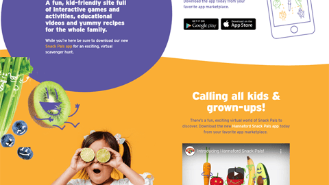 Hannaford 'Snack Pals' Home Page